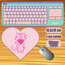Pembe kedi Kalp Mousepad