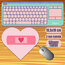 Pembe yara bandı Kalp Mousepad 