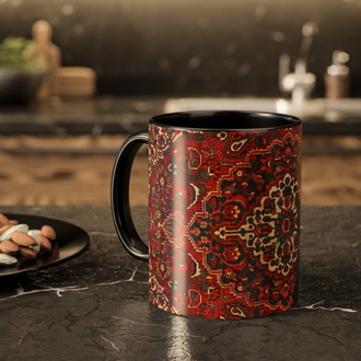 Etnik Halı Desen At Kupa