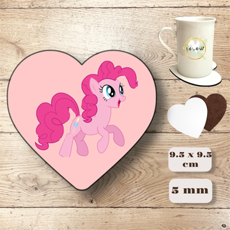 Unicorn kalp bardak altlığı