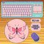 Pembe kelebek Mousepad 