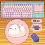 Pembe hamster Mousepad