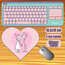 Pembe kalp Mousepad 