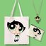 Powerpuff girls Buttercup bez çanta el çanta kolye set