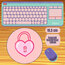 Pembe kalp Mousepad