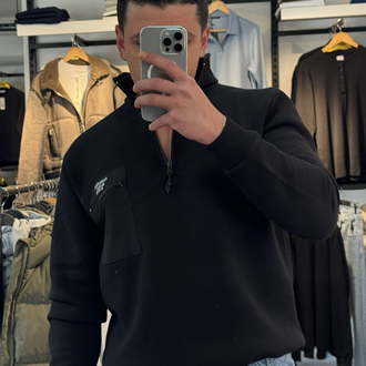 CEP DETAYLI YARIM FERMUAR SWEATSHIRT