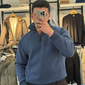 YARIM FERMUAR SWEATSHIRT
