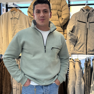 CEP DETAYLI YARIM FERMUAR SWEATSHIRT