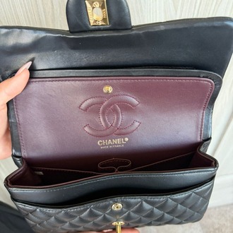 CHANEL Gold aksesuarlı Deri tasarım Çanta