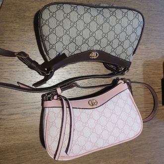 GUCCİ Dokuma kumaş paslanmaz çelik aksesuarlar ile tasarlanmış kol çantası
