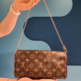LOUIS VUITTON Mini çift askılı deri ve paslanmaz çelik askılı tasarım çanta