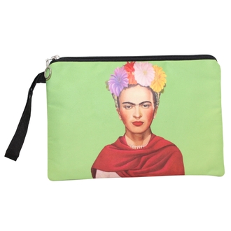 Frida baskılı nubuk clutch