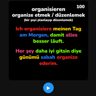 Almanca En Önemli 100 Fiil | Renkli Çeviri Tekniği