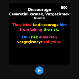 İngilizce En Önemli 500 Fiil | Renkli Çeviri Tekniği