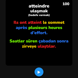 Fransızca En Önemli 100 Fiil | Renkli Çeviri Tekniği