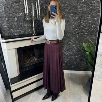 Süet bordo etek❤️