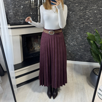 Süet bordo etek❤️