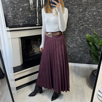 Süet bordo etek❤️