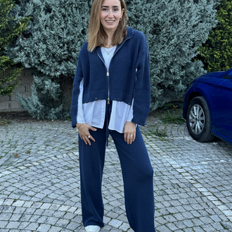 Triko&poplin takım