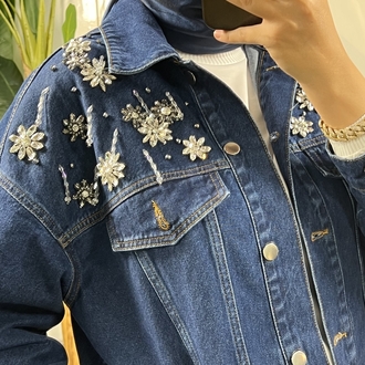 my312 (3renk) omzu taşlı Jean ceket