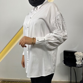 Ghisa kolları taşlı gömlek