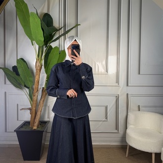Selvi Çetin Denim Eteklİ Takım
