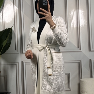 ghisa (3renk) kabartma simli/düz desenli hırka