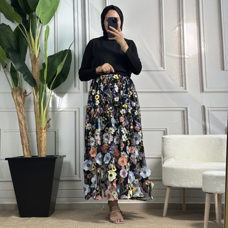 selvi çetin flower etek