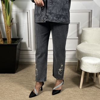 my312 (2 renk) paçası taşlı Jean pantolon