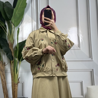 ghisa camel işlemeli etekli takım 