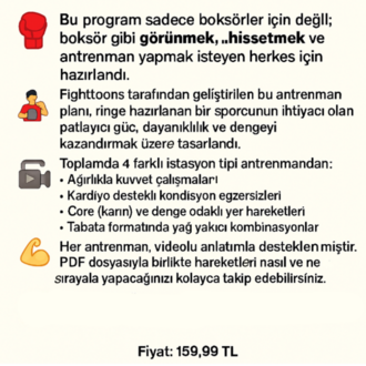 Fighttoons – Boks İstasyon Antrenman Programı (PDF + Video)