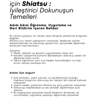 Interaktif Shiatsu Kitabı + Rehberli Başlangıç Programı