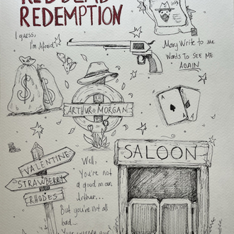 RDR2 oyun afiş çalışması 