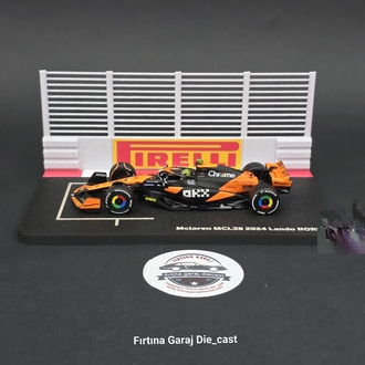 1:43 Lando Noris 2024 Grid Diziliş Dioraması Pilotlu Model