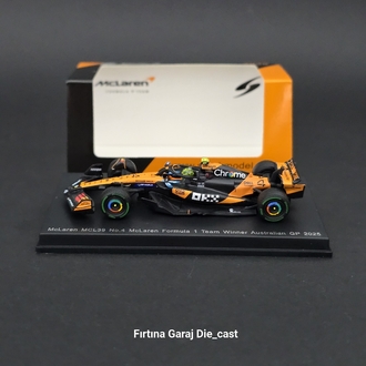 1:64 Mclaren MCL39 Lando Noris 2025 Formula1 Dünya