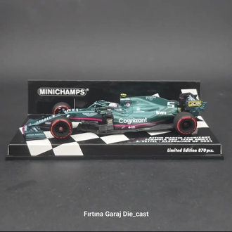 1:43 Minichamps Aston Martin AMR21 Sebastian Vettel 2021