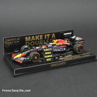 1:43 Redbull Oracle RB18 2022 Formula1 Dünya Şampiyonu Verstappen Özel Üretim