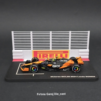 1:43 Lando Noris 2024 Grid Diziliş Dioraması Pilotlu Model