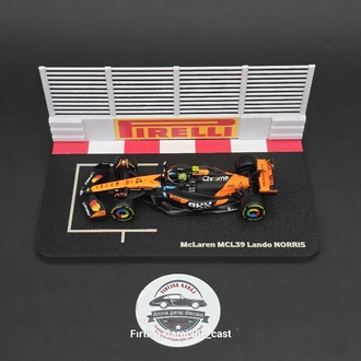 1:43 Lando Noris 2025 Dünya Şampiyonu Grid Diziliş Dioraması Pilotlu Model