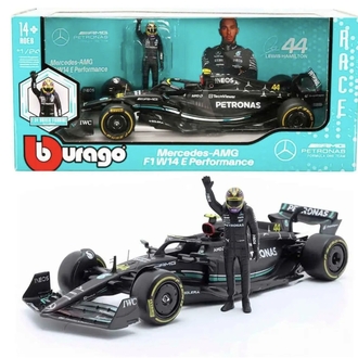 1:24 Mercedes AMG W14 Lewis HAMILTON 2023 Figürlü Model