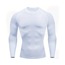 Baskısız Beyaz Uzun Kollu Compression T-Shirt