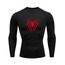 Spider-Man Siyah Uzun Kollu Compression T-Shirt(Kırmızı logo)