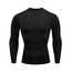 Baskısız Siyah Uzun Kollu Compression T-Shirt