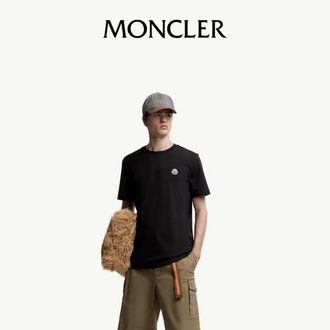 MONCLER İthal T Shirt (Özel Kumaş-Siyah)