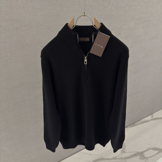LORO PIANA Premium Half Zip (Siyah)