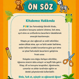 P-B-M Sesleri Ses Farkındalığı ve Üretim Etkinlik Kitabı