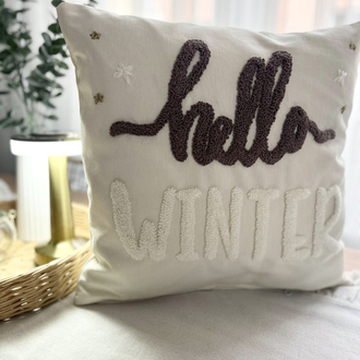 Hello winter punch yastık kılıfı