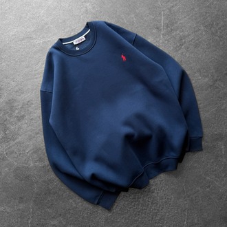 Nakışlı üç iplik şardonlu oversize sweat