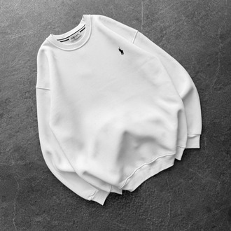 Nakışlı üç iplik şardonlu oversize sweat