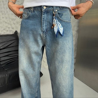 Fular Detaylı baggy Jean Pantolon